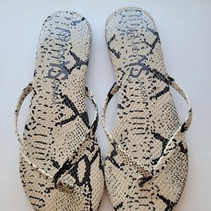 Yosi Samra snake skin flip flops
